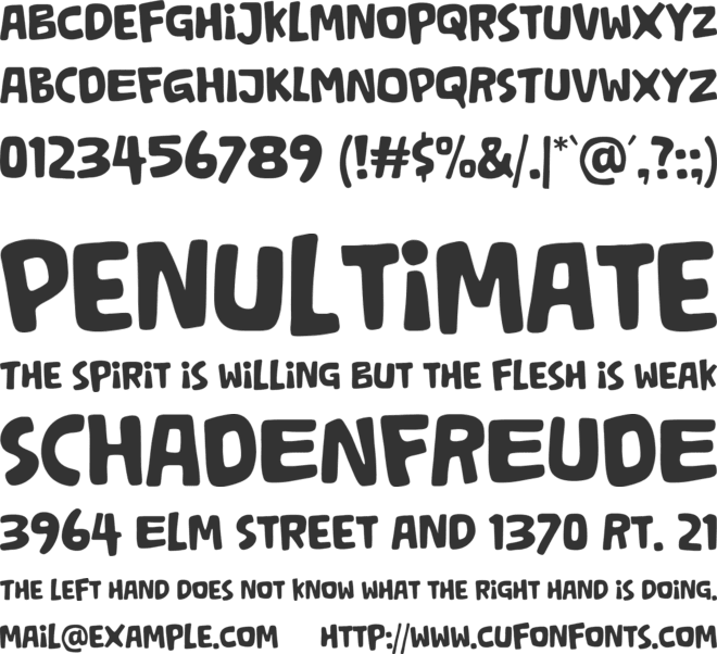 Bouncy Bites font preview