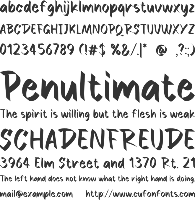 Morder Brush font preview