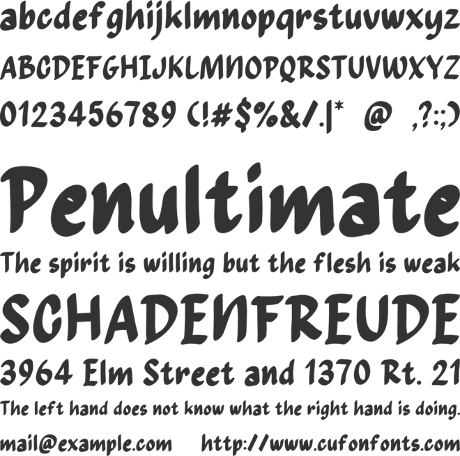 COLOUR FOX font preview