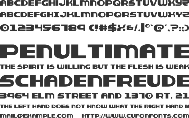 Dashiel font preview