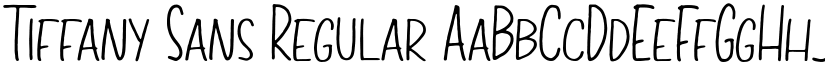 Tiffany Sans Regular font