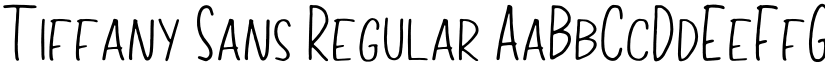 Tiffany Sans Regular font