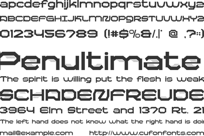 Elons font preview