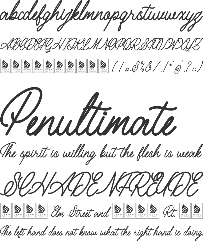Holdem Avenue font preview