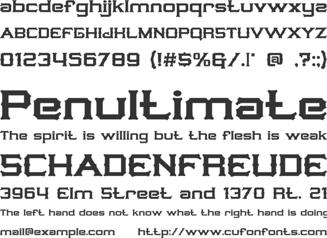 Henir font preview