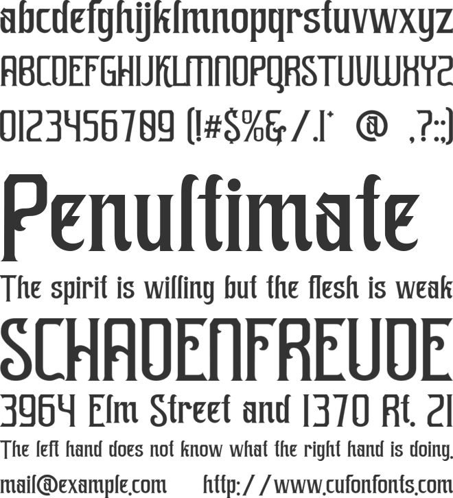 Kafehoc font preview