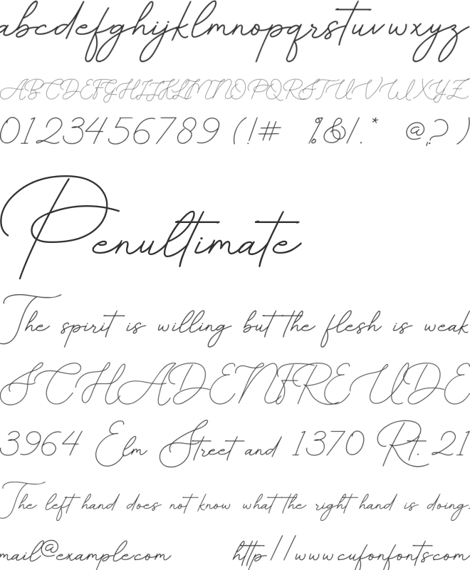 Better Days font preview