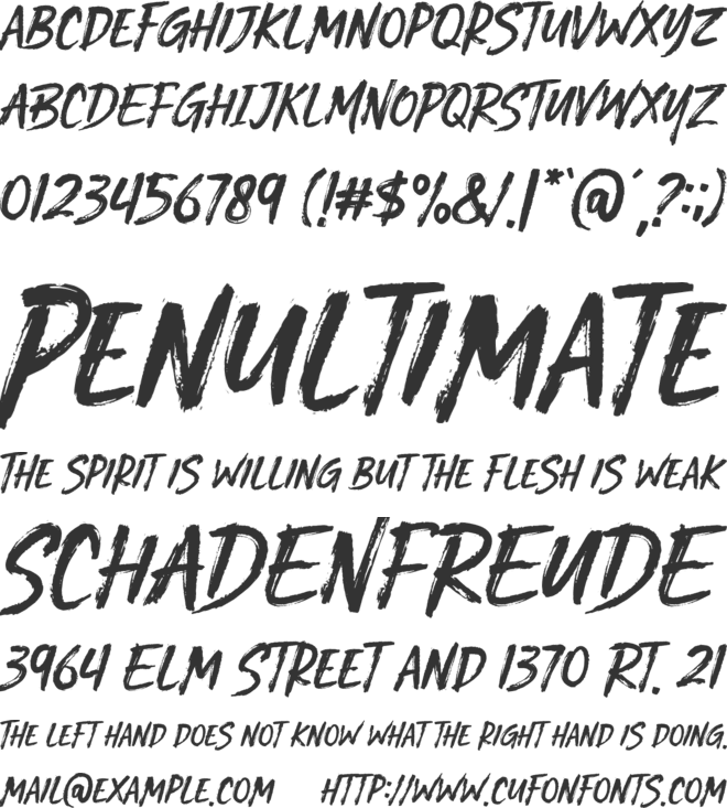 Overbite font preview