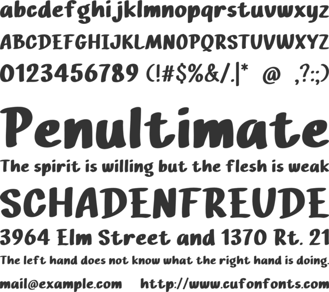 ACTION CARTOON font preview