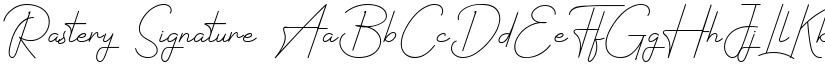 Rastery Signature font download