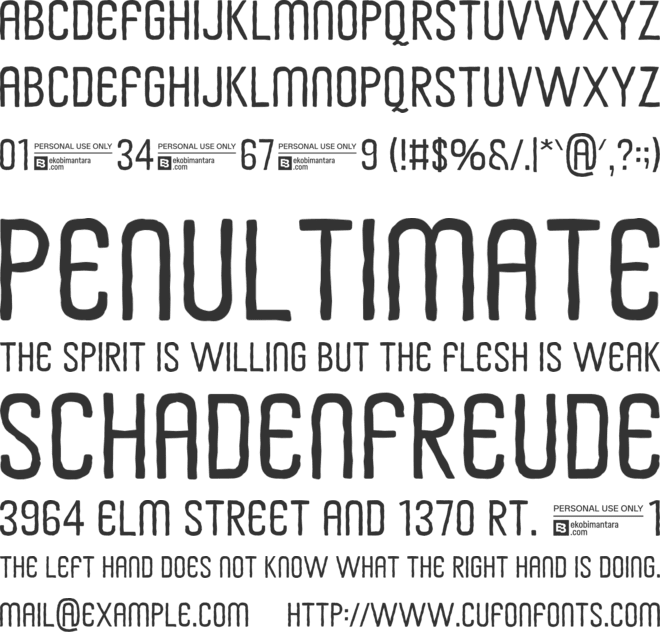 Picsue Sans Trial font preview