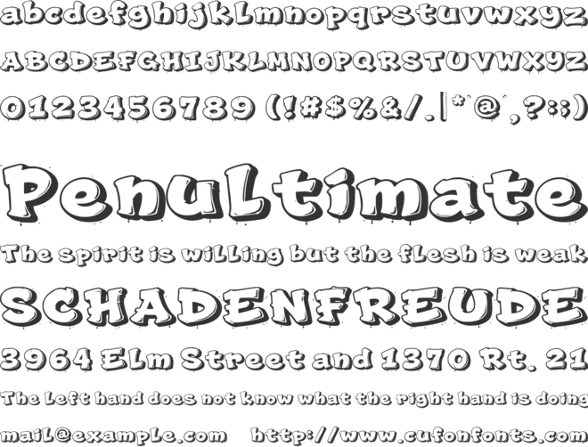 Streetwear font preview