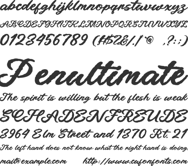 Fedley font preview