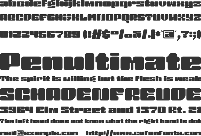 Nebal font preview