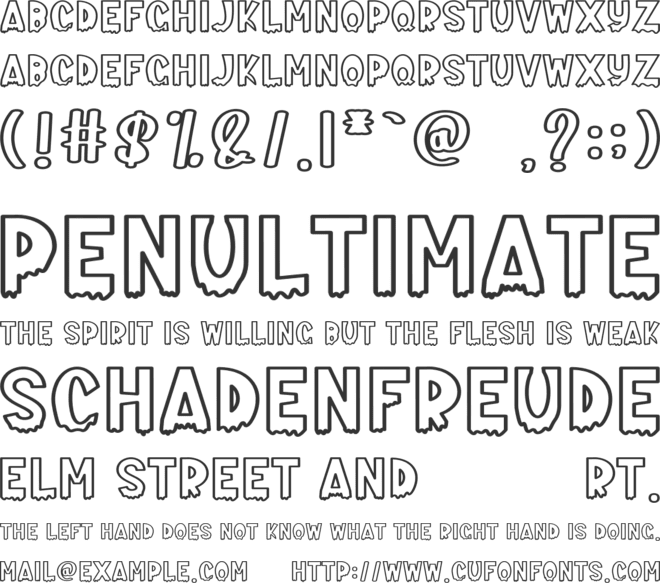 Black Snoopy font preview