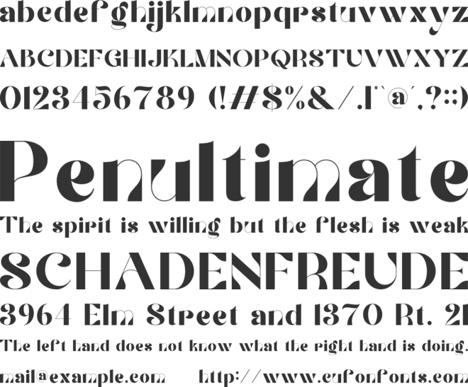 Bozzava font preview