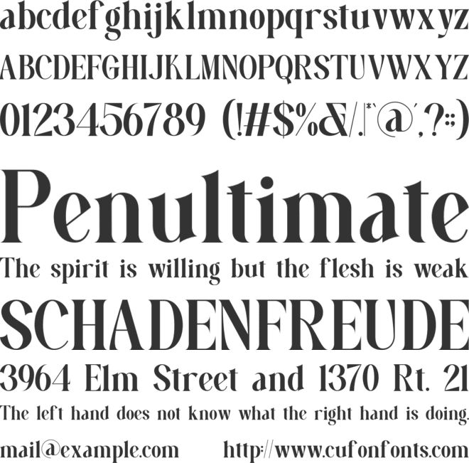 Afira font preview