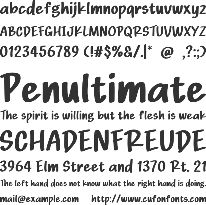 Gunners Record font preview