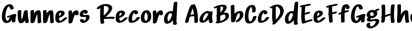 Gunners Record font download