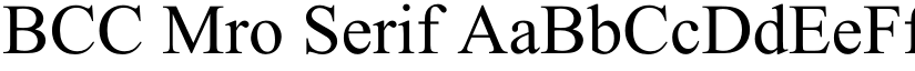 BCC Mro Serif font download