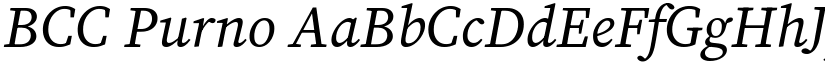 BCC Purno font