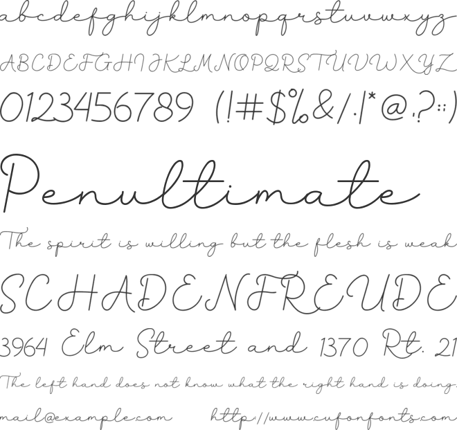 Sisilia font preview