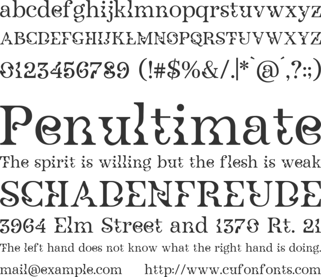 Nevalisa font preview