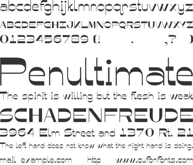 Dark Saliana font preview
