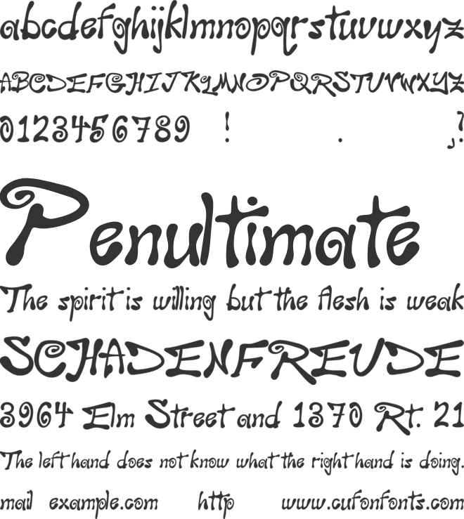 Starry Metalmark font preview