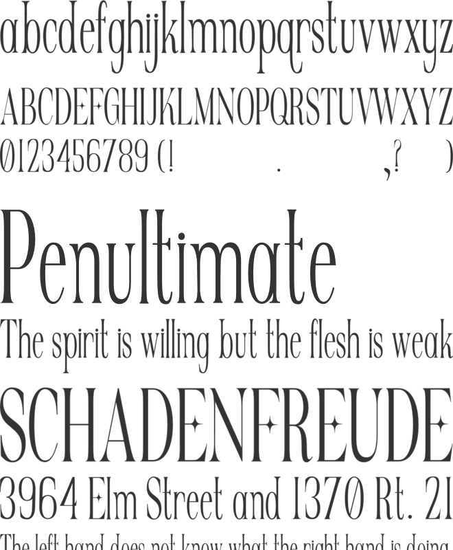 BronzeCopper font preview