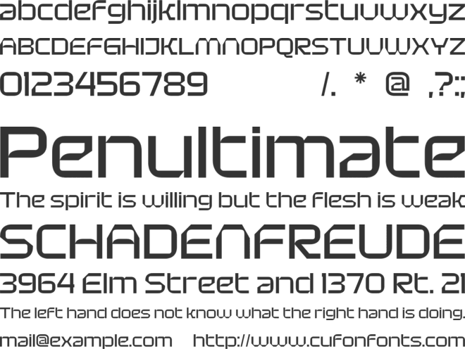 Cyber Copix Modern Futuristic SciFi Font font preview
