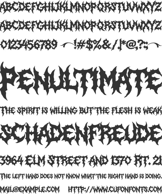 Nordic Frost font preview