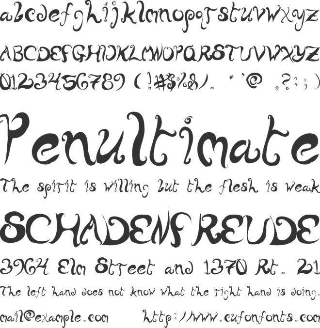 Wurly Fool font preview