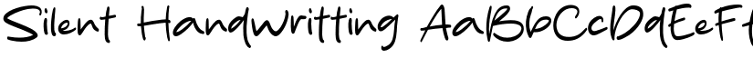 Silent Handwritting font download