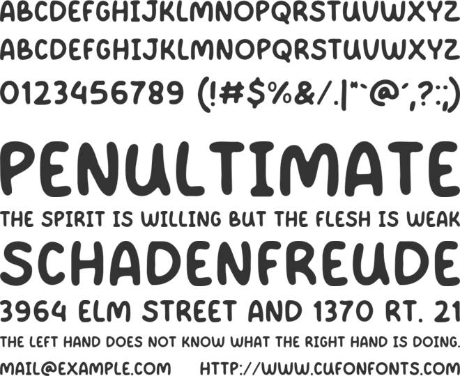 Daily Note font preview