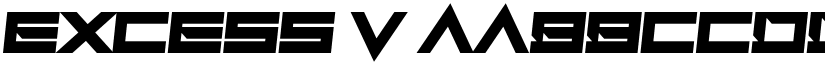 Excess V font download