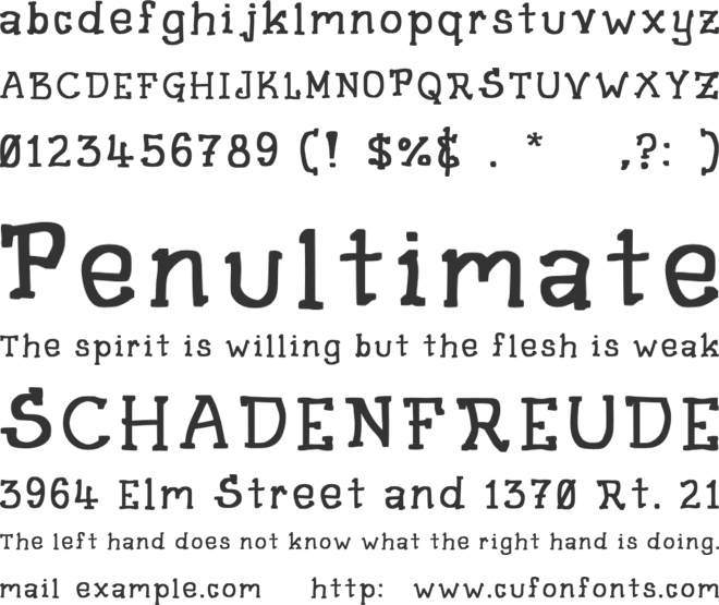 Not Font Of This One font preview