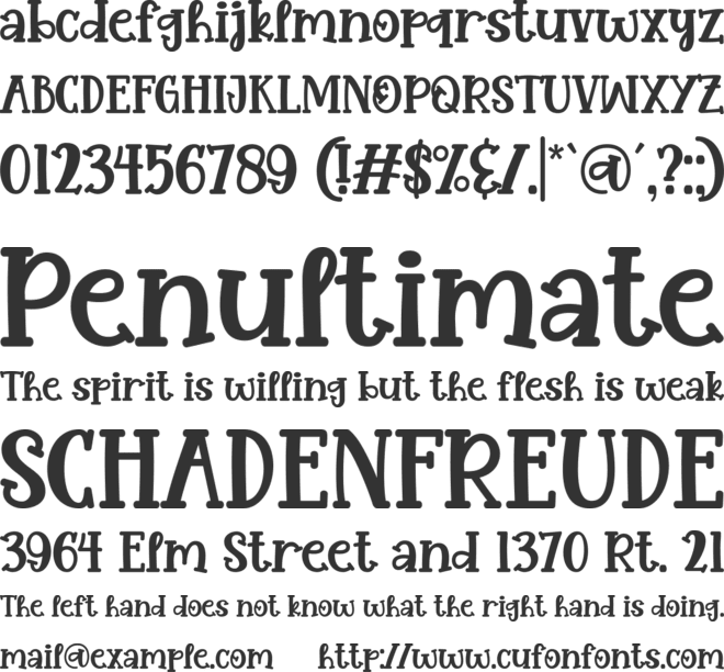 Night in Tuesday font preview