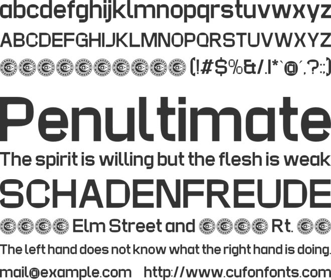 DEGON STUZ font preview