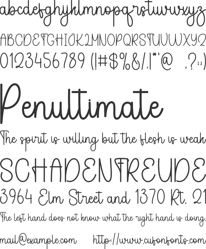 Beach Side font preview