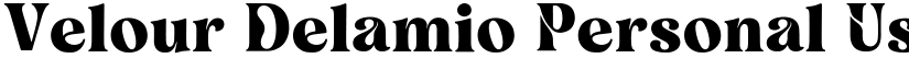 Velour Delamio Personal Use font download
