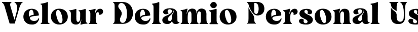 Velour Delamio Personal Use font download