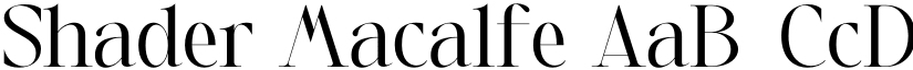 Shader Macalfe font download