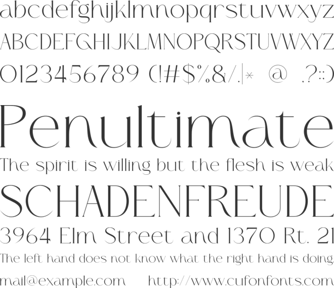 The Genium font preview