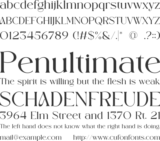 Gohdtail font preview