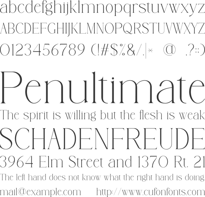 Framlir font preview