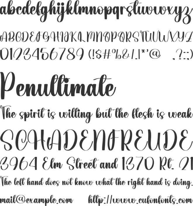 Candylane font preview