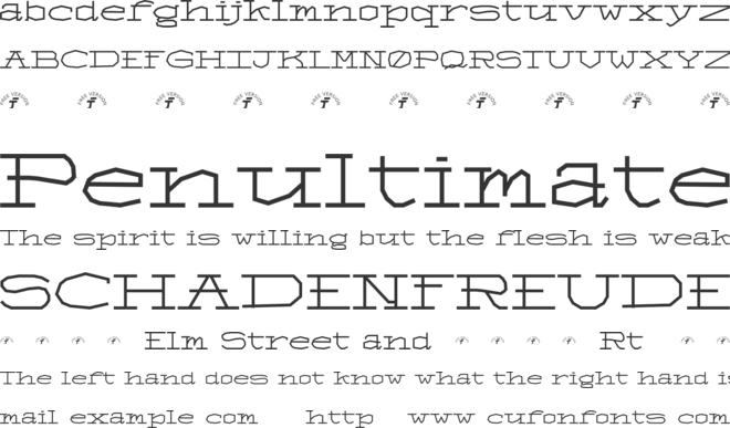 FTMonogrid font preview