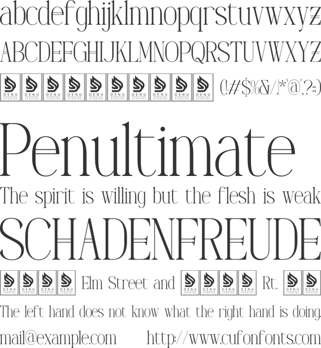 Dennya font preview