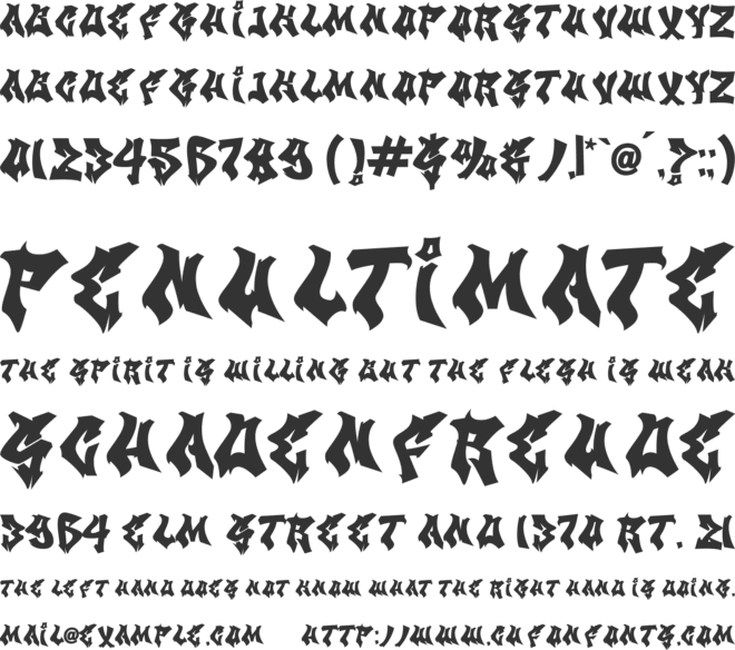 Great Squater font preview